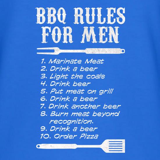 BBQ Rules for Men t shirt